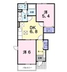 ノース・リヴァー 2DKの間取り