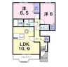 コンフォール　エレガンテＢ 2LDKの間取り