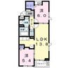 アーバンシャトー甲斐 2LDKの間取り