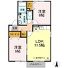 梟の丘　A 2LDKの間取り