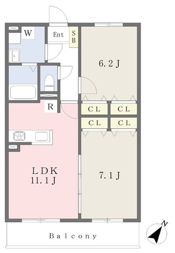 間取図 ＥＬ．ＳＩＤＥ１２