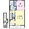 ノース　ソレイユ 1LDKの間取り