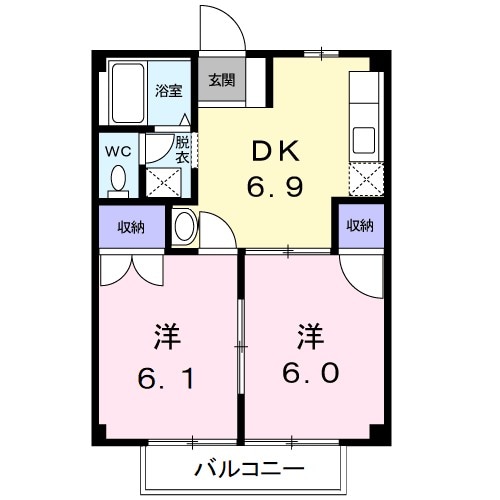 間取り図 コーポサンヒルＡ