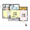 （仮称）D-ROOM甲府市徳行３丁目 1LDKの間取り