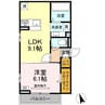 （仮称）D-ROOM甲府市徳行３丁目 1LDKの間取り