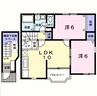 アデリーヌ 2LDKの間取り