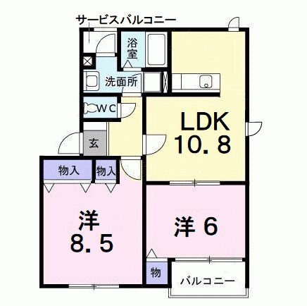 間取り図 ラヴィ－ヌ