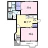 メゾンユウキ 2DKの間取り