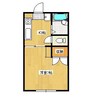 小林アパートB棟 1Kの間取り