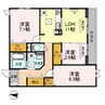 サンフィールド 3LDKの間取り