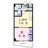 サニースクエア 1LDKの間取り