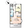 コンフォース生野 1LDKの間取り