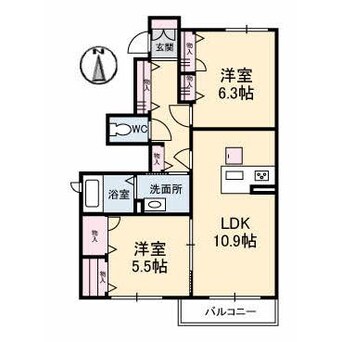 間取図 シャーメゾンリアンジュ