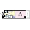 ローズガーデン 1Kの間取り