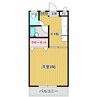 クロワッサンⅡ 1Kの間取り