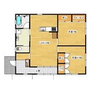 千鳥の町屋Bの間取図