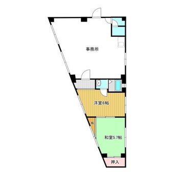 間取図 新地岡田ビル2F