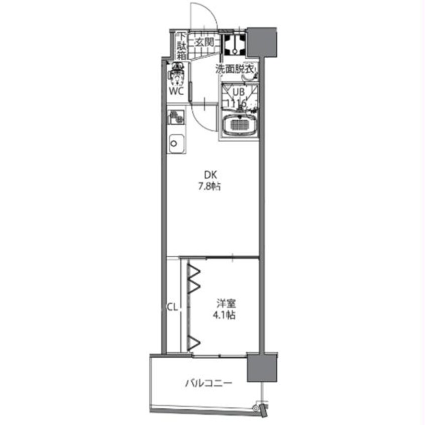 間取図 オーヴィジョンクラス下関駅前