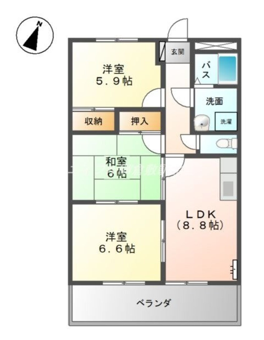 間取図 ルナ・アルカディア壱番館