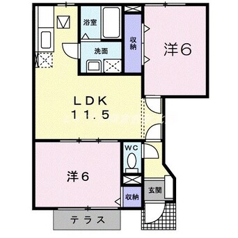 間取図 ミドルロード　A棟