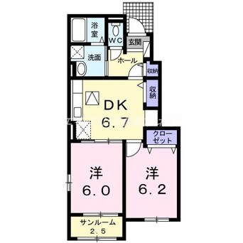 間取図 イングランズ　ＫＥＮＪＩ　Ｂ