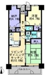 ライオンズマンション倉敷幸町 3LDKの間取り