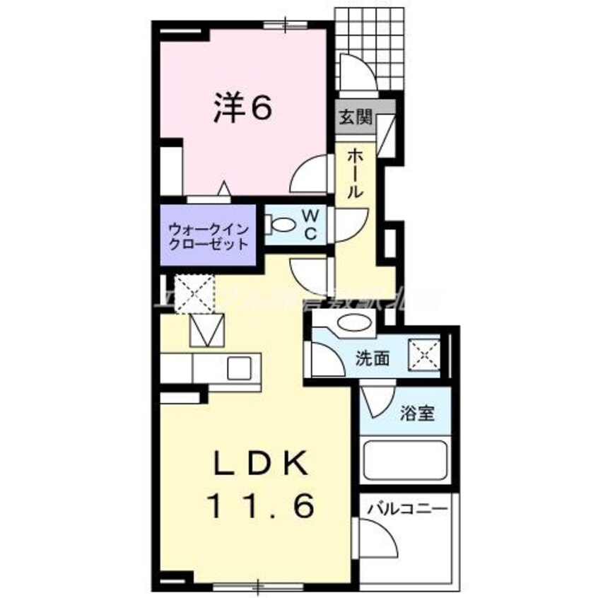 間取図 シェーン　バッハ　上富井Ａ