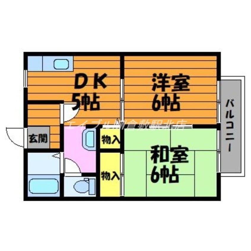 間取図 パストラル藤田　Ｂ