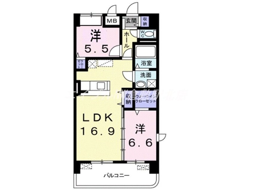 間取図 グランツ倉敷