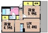 パークタウン茶屋町　K 2LDKの間取り