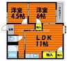 サンホーム八王寺 2LDKの間取り