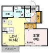 D-roomToba 1LDKの間取り