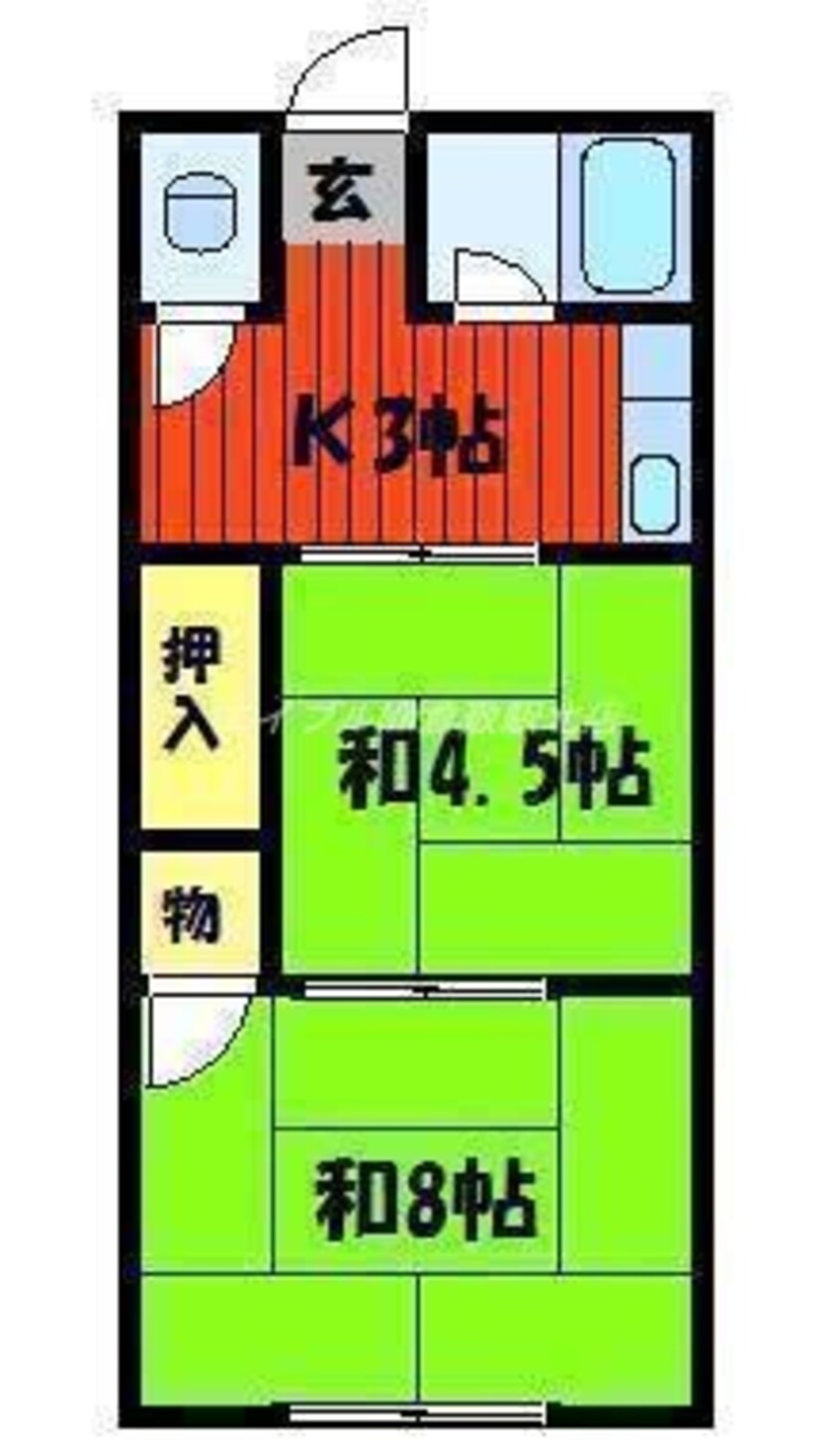 間取図 コーポ８５南棟