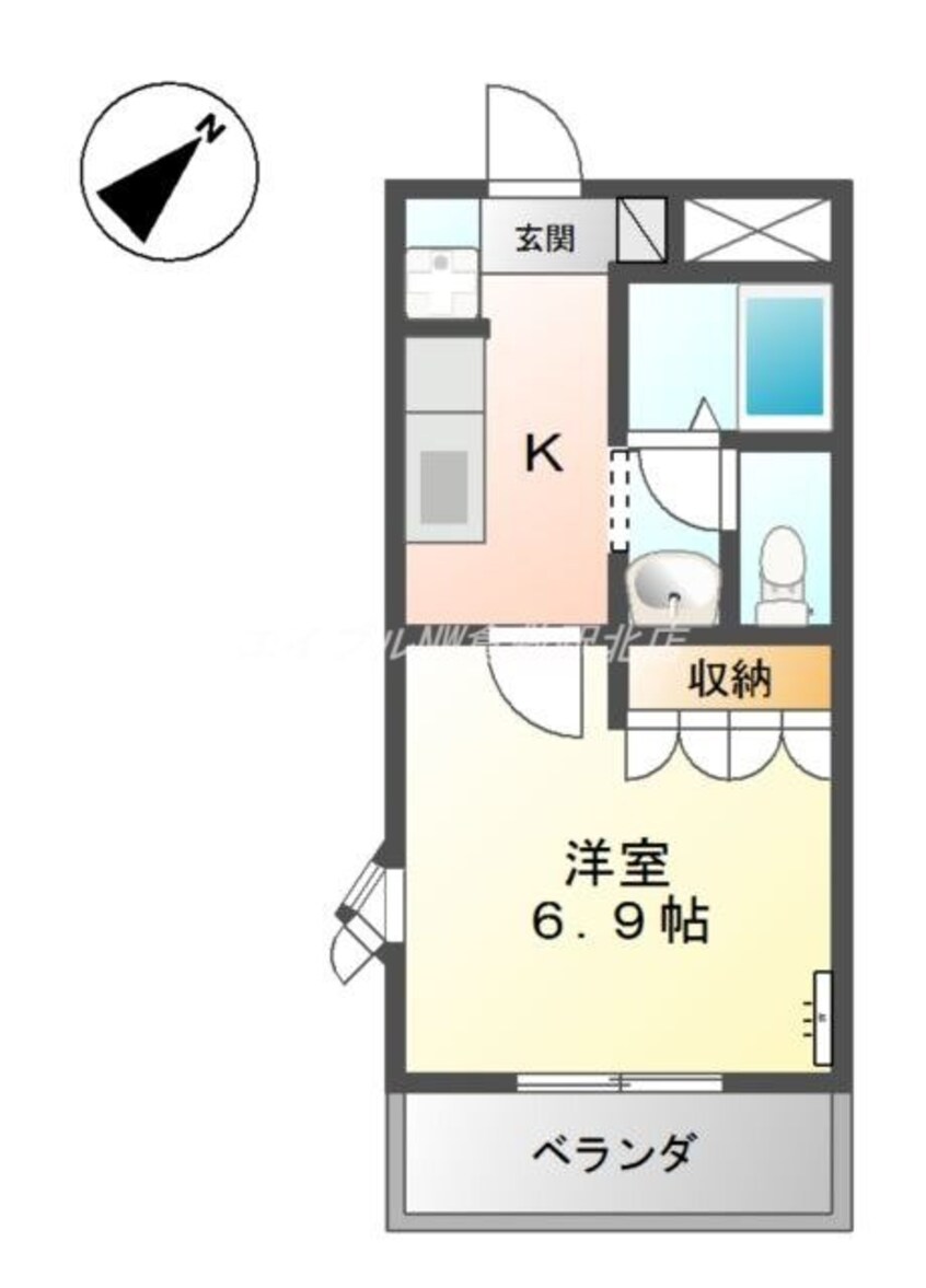 間取図 フルハウス西阿知