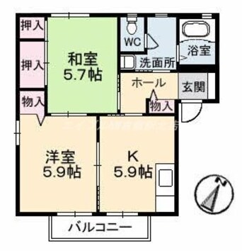 間取図 ノースヴェレッジⅡ　Ｂ棟