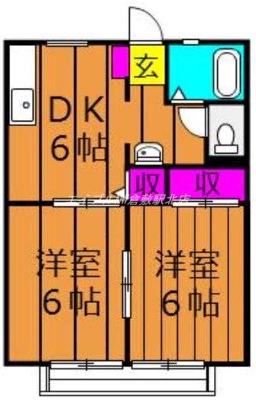 間取図 コーポ吉備路　C棟