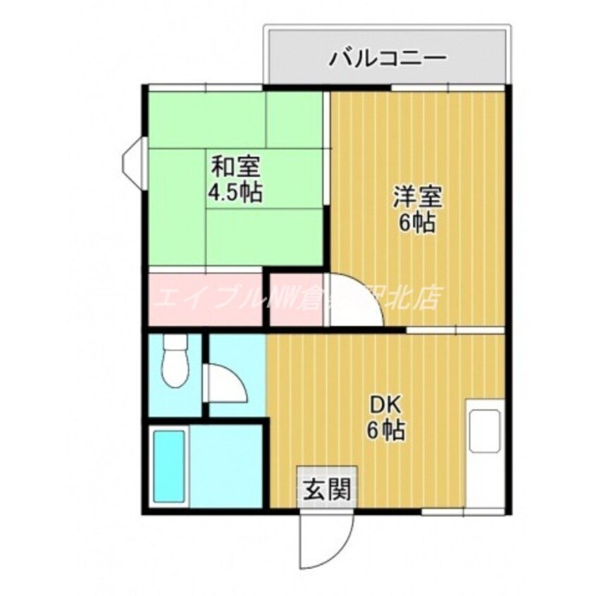 間取図 沖コーポラス　A