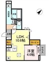 RESIDENCE阿知 1LDKの間取り