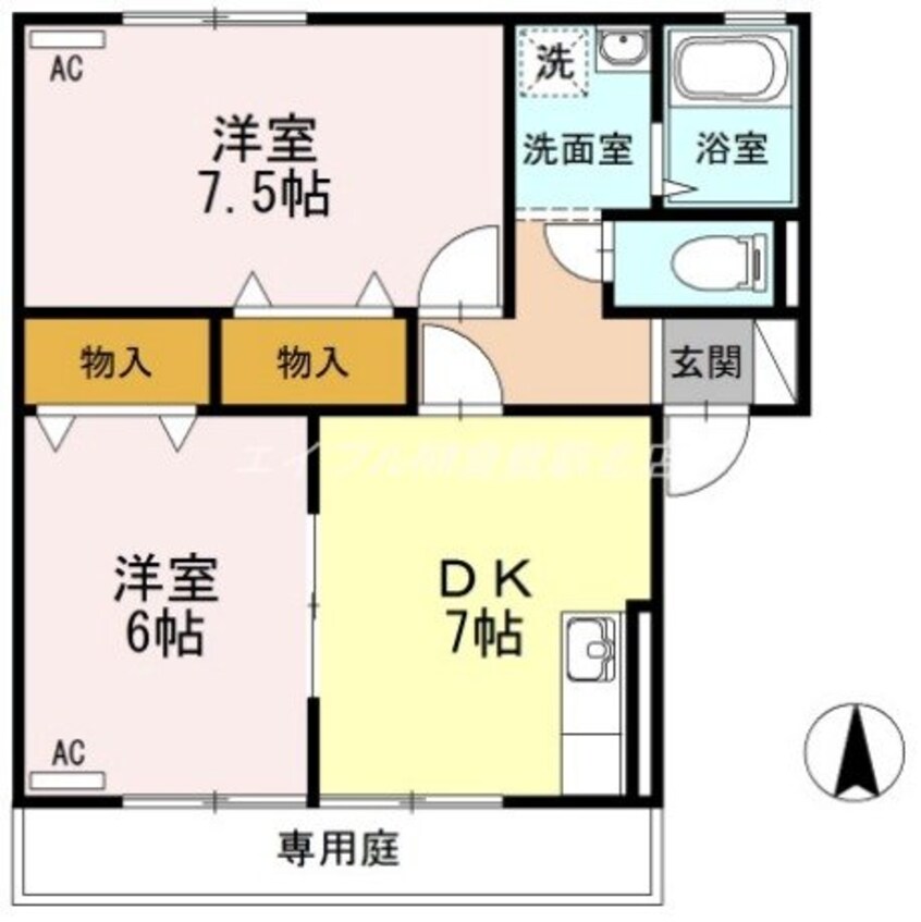 間取図 ウエストパレス　A