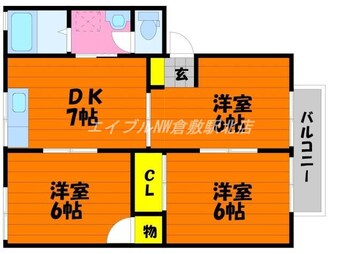 間取図 ファミリーハウス北畝　C棟