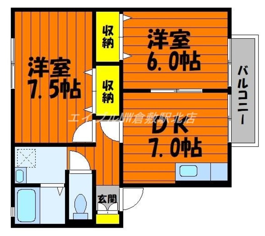 間取図 ウエストパレス　A