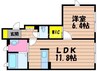 コントレイル 1LDKの間取り