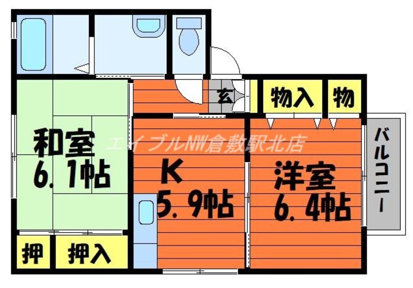 間取図 ハッピーウェル21　A棟