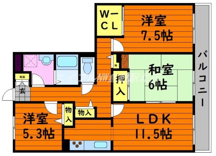 間取図 グランメゾンKS