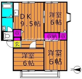 間取図 ウインディア大島　B棟