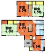 田ノ上戸建 4Kの間取り