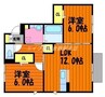 恵比寿Ⅱ 2LDKの間取り