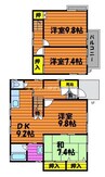 川入貸家 4DKの間取り