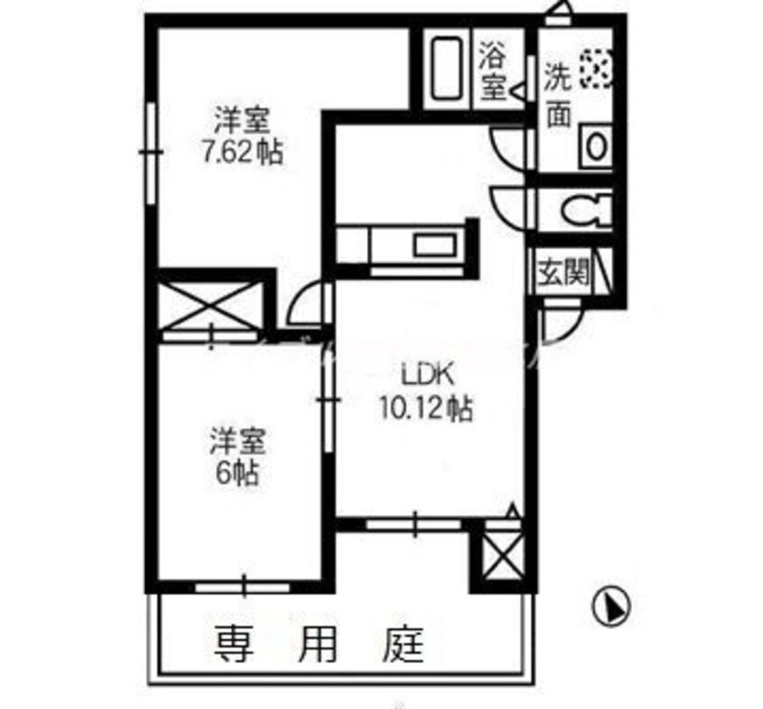 間取図 フルール上成A棟