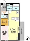 （仮）D-room浜ノ茶屋 1LDKの間取り